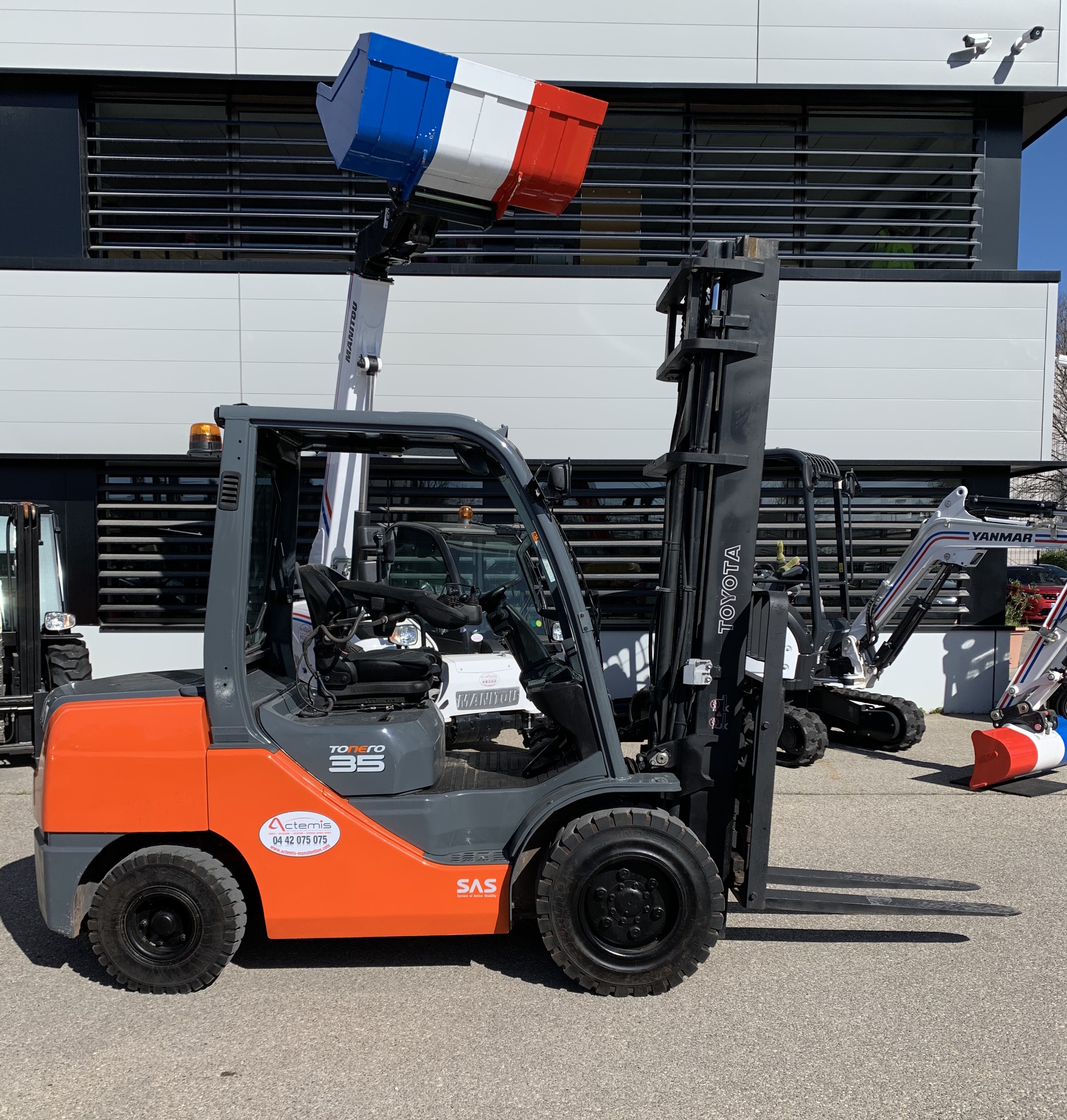 Chariot de manutention pour matériel long Remorque chariot élévateur