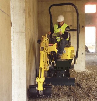 Micro pelle Yanmar pour travaux en intérieur étroit