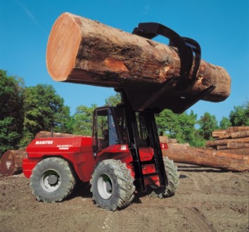 Chariot frontal articulée Manitou avec pince